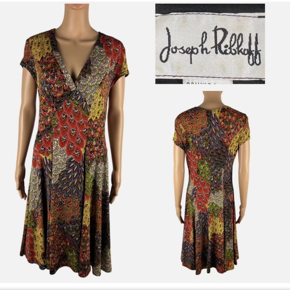 Joseph Ribkoff Paisley Midi Dress, Size 14 - Picture 13 of 13